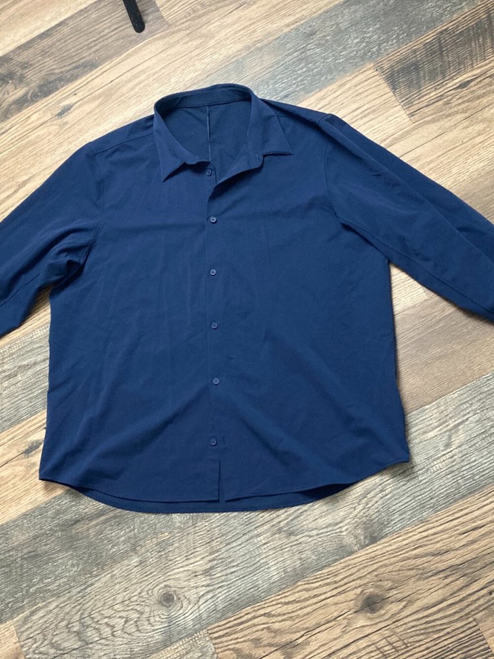 Lululemon Men’s Button Down Shirt Approx XXL Navy Blue Stretch